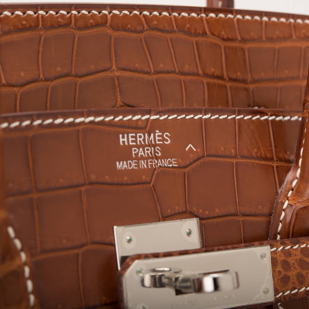 Hermes Birkin 30 Bag Jade Porosus Crocodile Palladium Hardware New