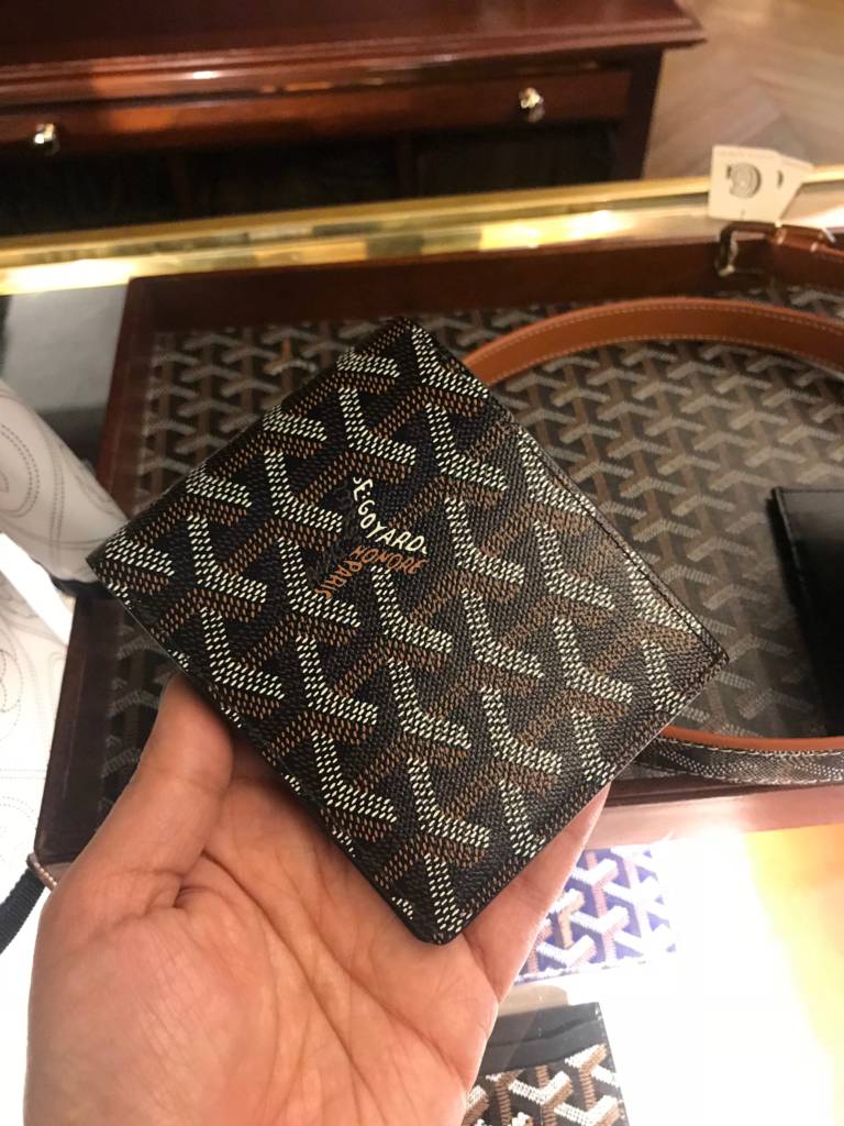 goyard mens wallet black