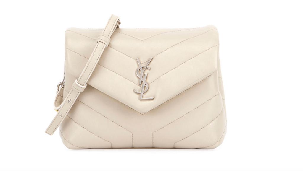 YSL Yves Saint Laurent Loulou Monogram Mini V-Flap Calf Leather Crossbody Bag luxury handbag
