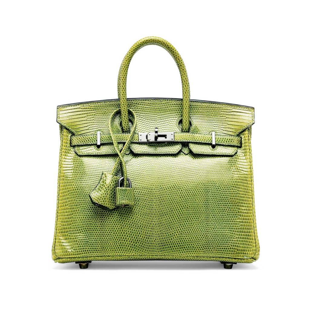 Kelly Pochette in Anis Green Doblis Suede with Silver hardware