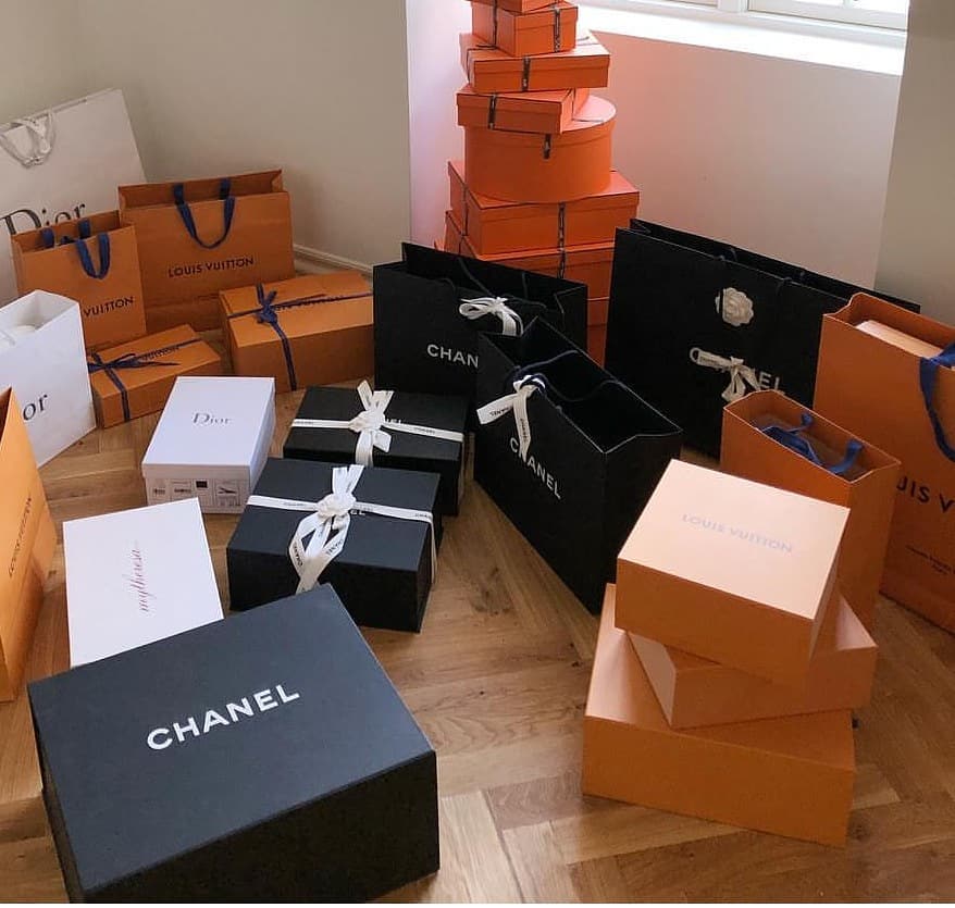 Luxury Designer Boxes & Shopping Bags Are Worth A Lot