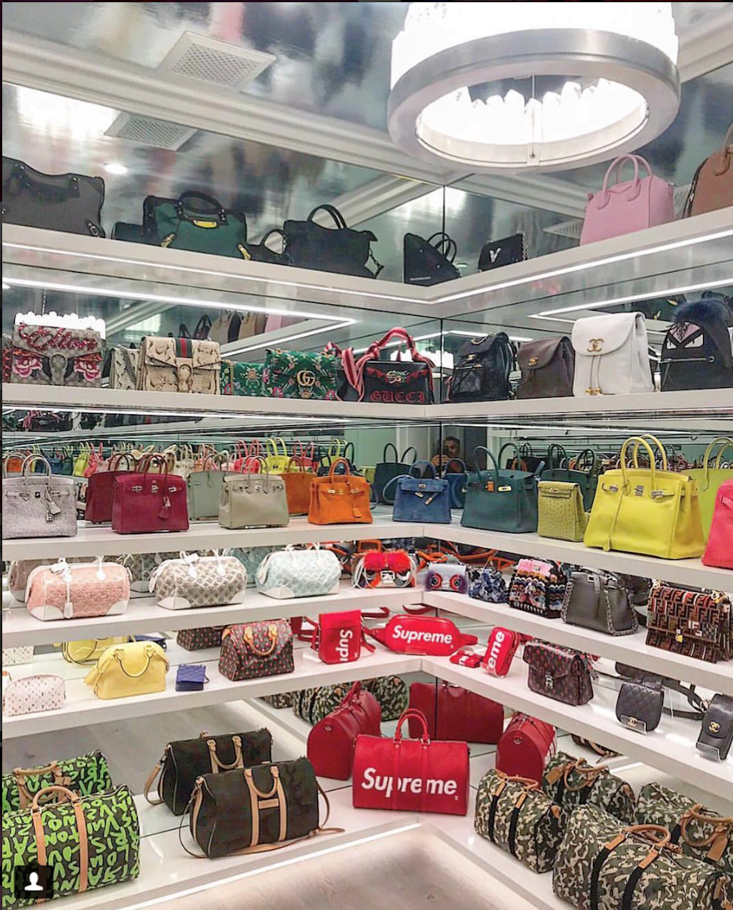 kim kardashian bag closet