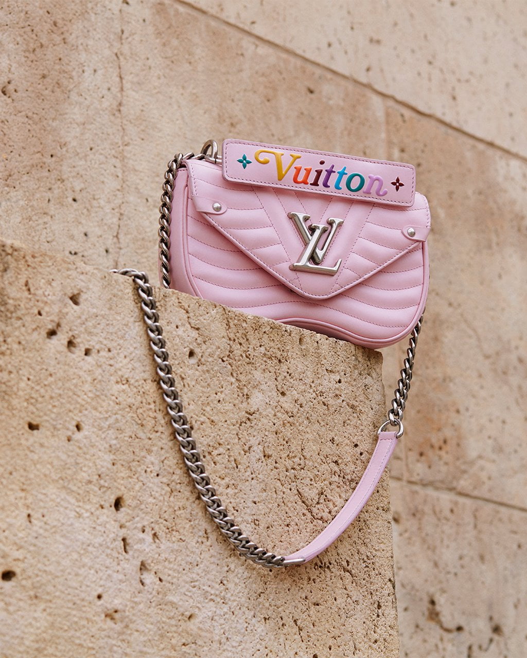 New wave leather crossbody bag Louis Vuitton Pink in Leather