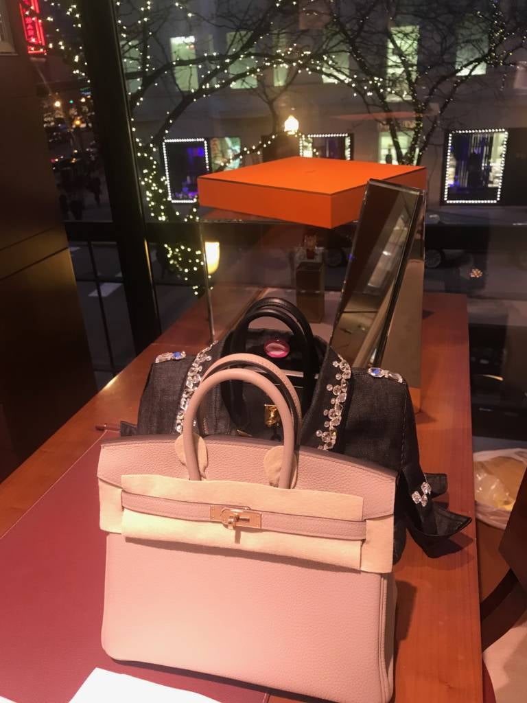 Hermes, Black Togo Birkin with Rose Gold Hardware