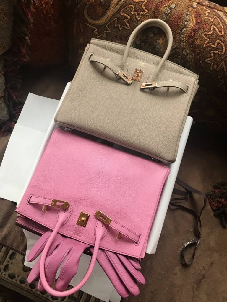 Hermes Birkin Sellier 25 Etoupe Gray Epsom Gold Hardware