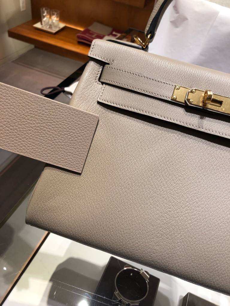 Hermès Gris Perle And Gris Tourterelle Matte Alligator Mini Kelly