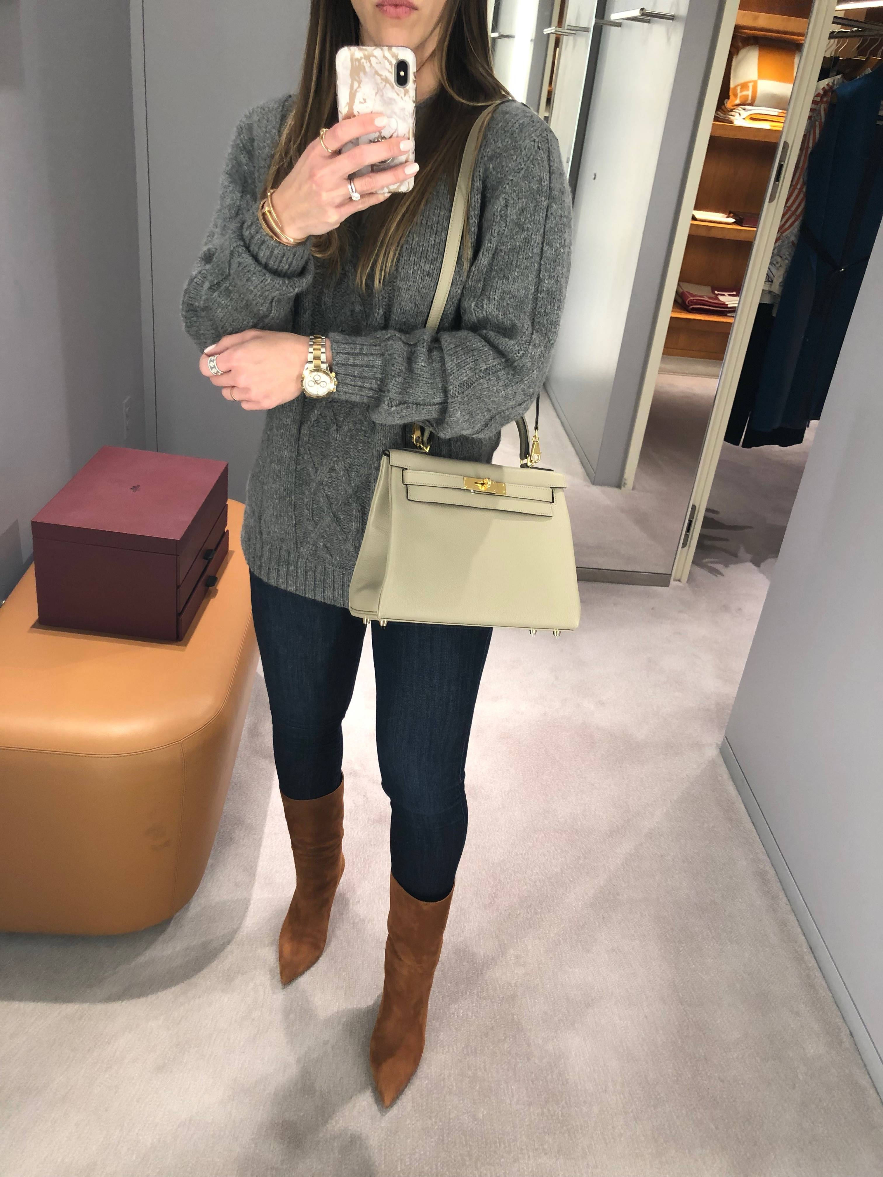 Hermes Birkin 25 Gris Tourterelle Togo Gold Hardware