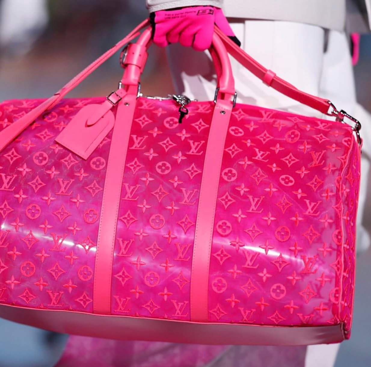 Shop Louis Vuitton Men's Pink Boston Bags