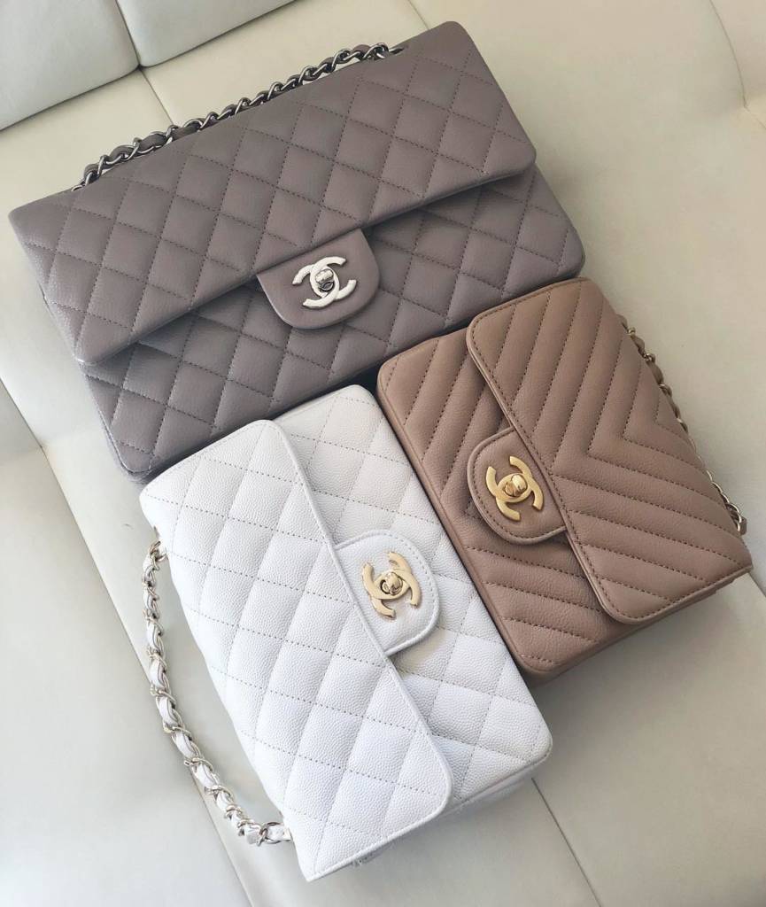 large chanel quilted flap bag