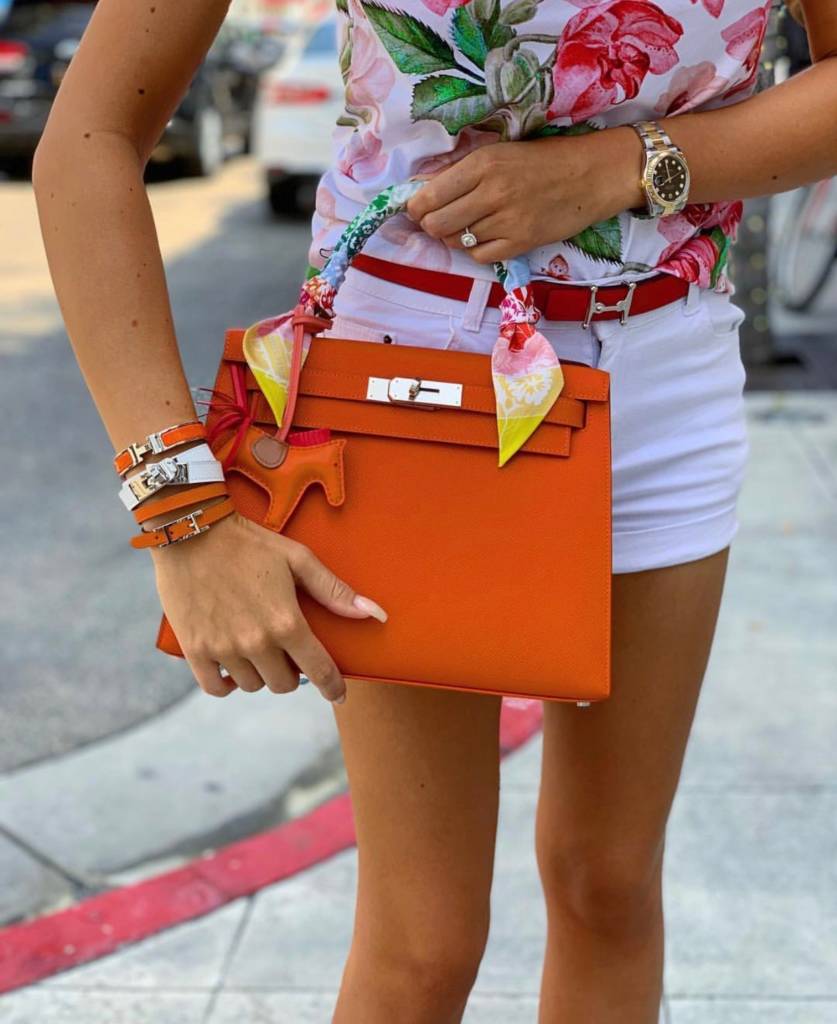 hermes mini kelly orange