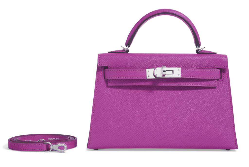 Hermès Kelly 35 Purple Epsom Palladium