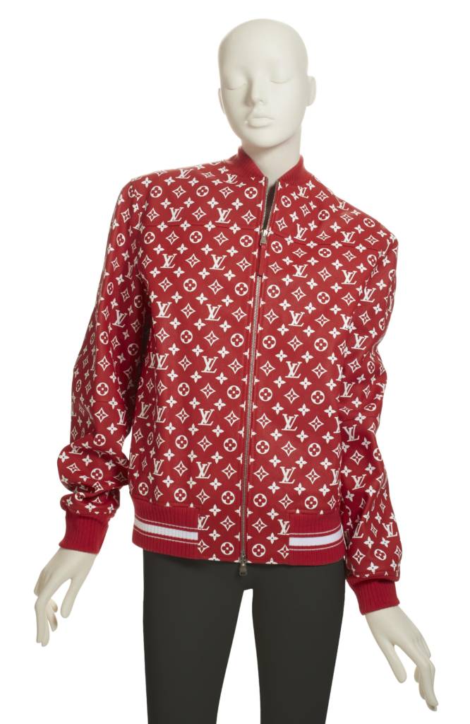 Louis Vuitton X Supreme Red Monogrammed Leather Bomber Jacket M Louis  Vuitton | The Luxury Closet