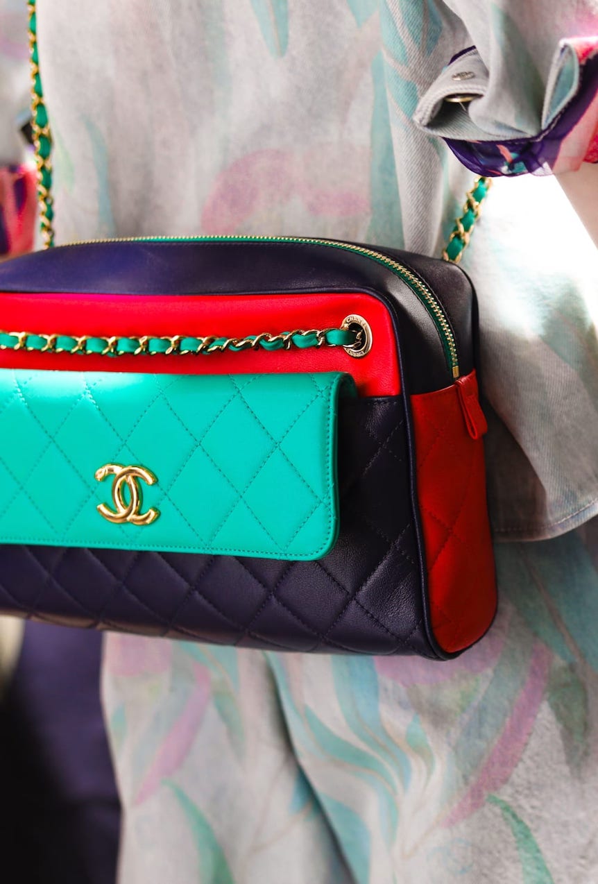 chanel rainbow purse