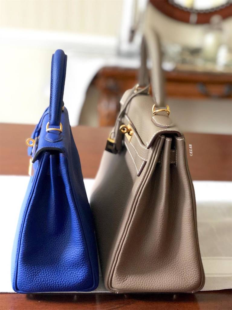 Hermes Kelly 25 vs. Kelly 28: dimensions & weight ✨ Which size do you  prefer? 👜: @hermes K25 Retourne in Bleu Sapphire Togo 👜: @hermes…