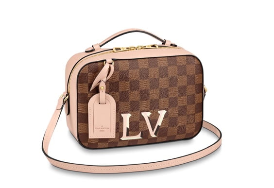 Brown Damier Ebene Coated Canvas and Pink Leather Santa Monica Camera Bag  Gold Hardware, 2019