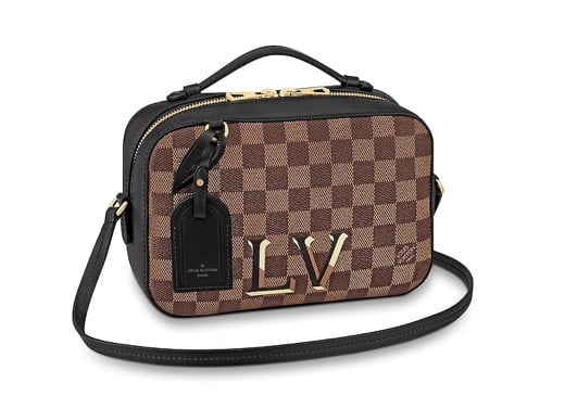 Brown Damier Ebene Coated Canvas and Pink Leather Santa Monica Camera Bag  Gold Hardware, 2019