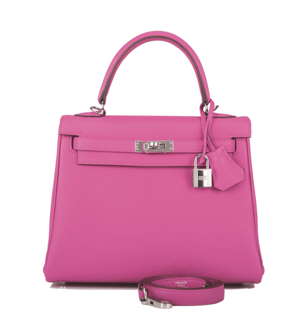 HERMES SO HSS Birkin 25 Chevre Mysore Tri Color 5P Pink/Rose Shocking/Gris  Bag