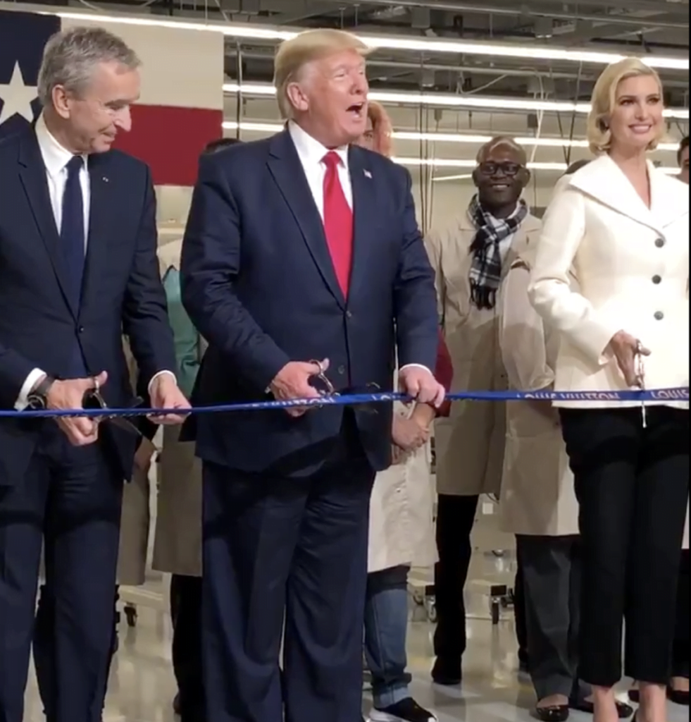 Trump visits Louis Vuitton factory, Photos