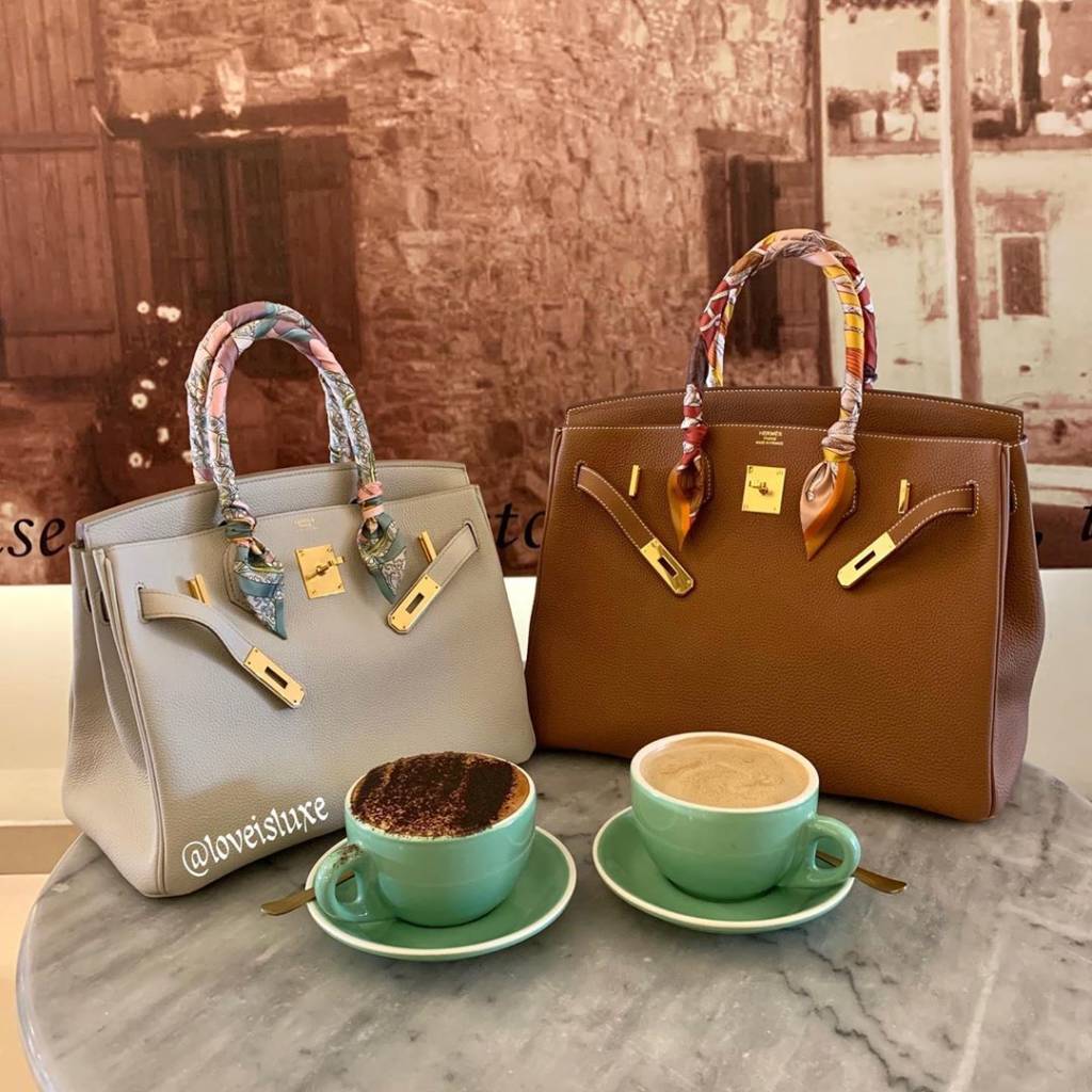 Hermes Birkin Bag Togo Leather Gold Hardware In Coffee