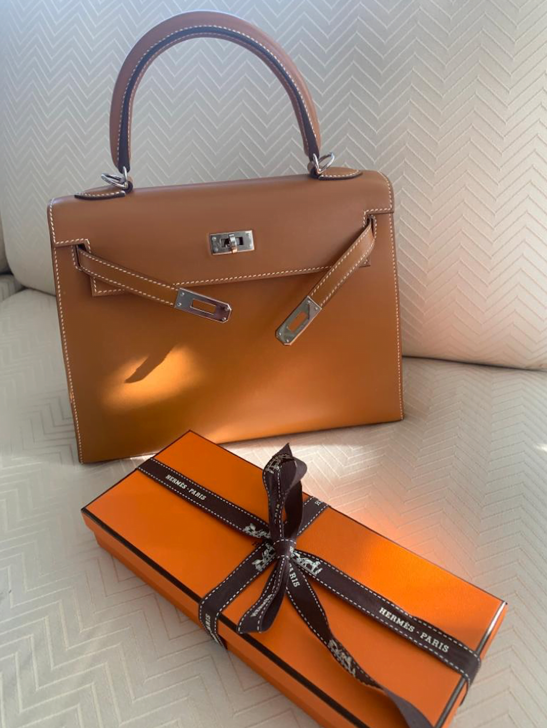 orange kelly bag