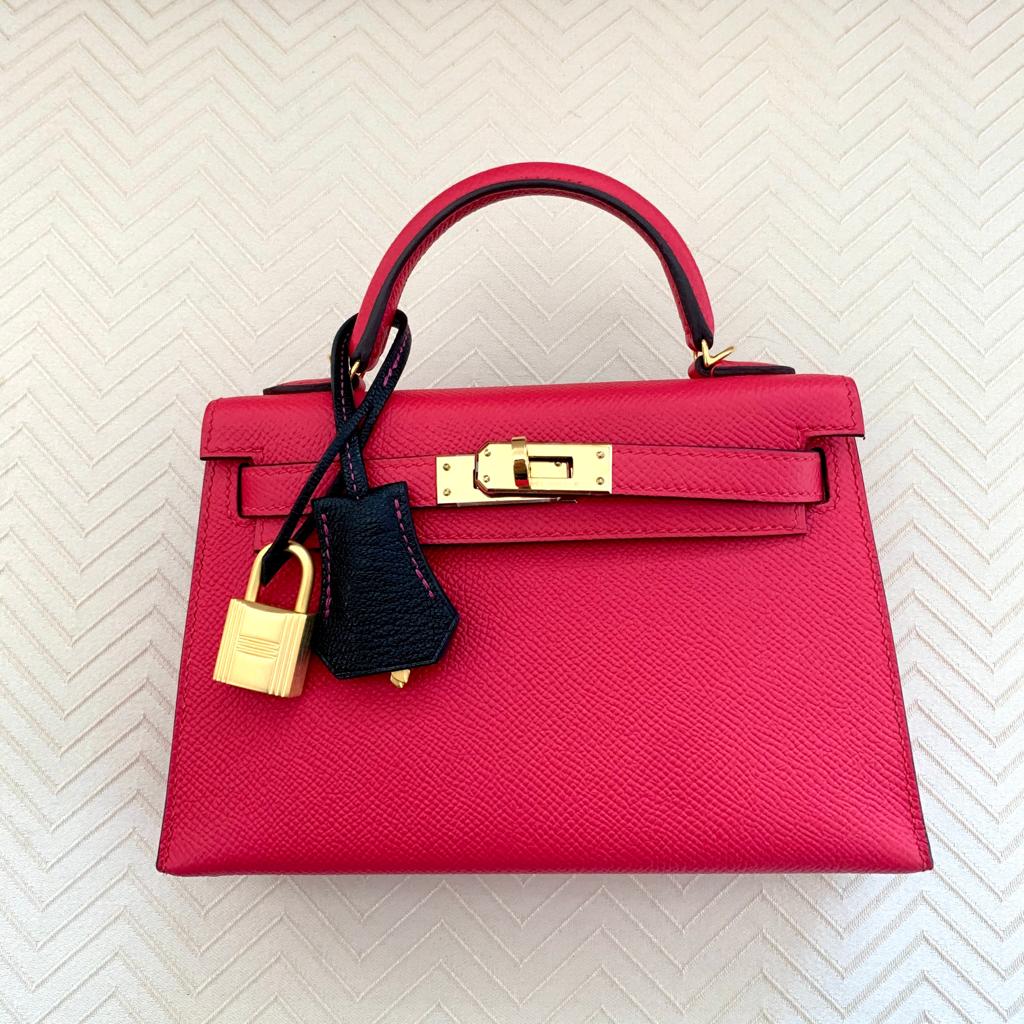 hermes mini kelly red