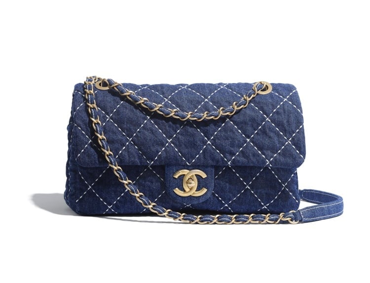 Chanel Small Flap Print Denim - Designer WishBags