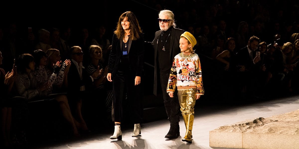 Virginie Viard and Karl Lagerfield