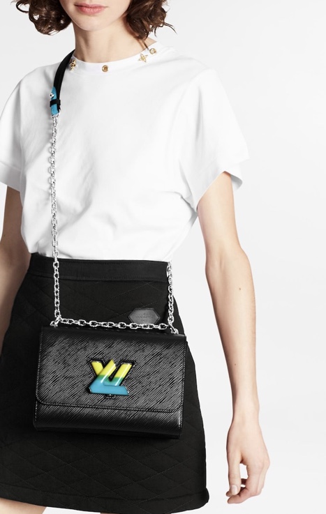 Louis Vuitton - Casually chic. One of the season's new Twist bags adds a  colorful shoulder strap for a laid-back touch. Discover Louis Vuitton's  most modern New Classic bag as worn by