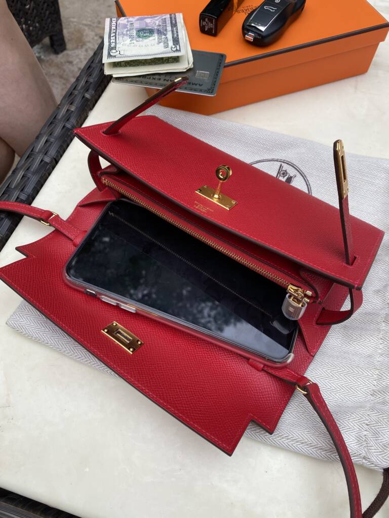 HERMES KELLY WALLET TO GO (WALLET ON CHAIN / WOC) UNBOXING 🧡 REVIEW