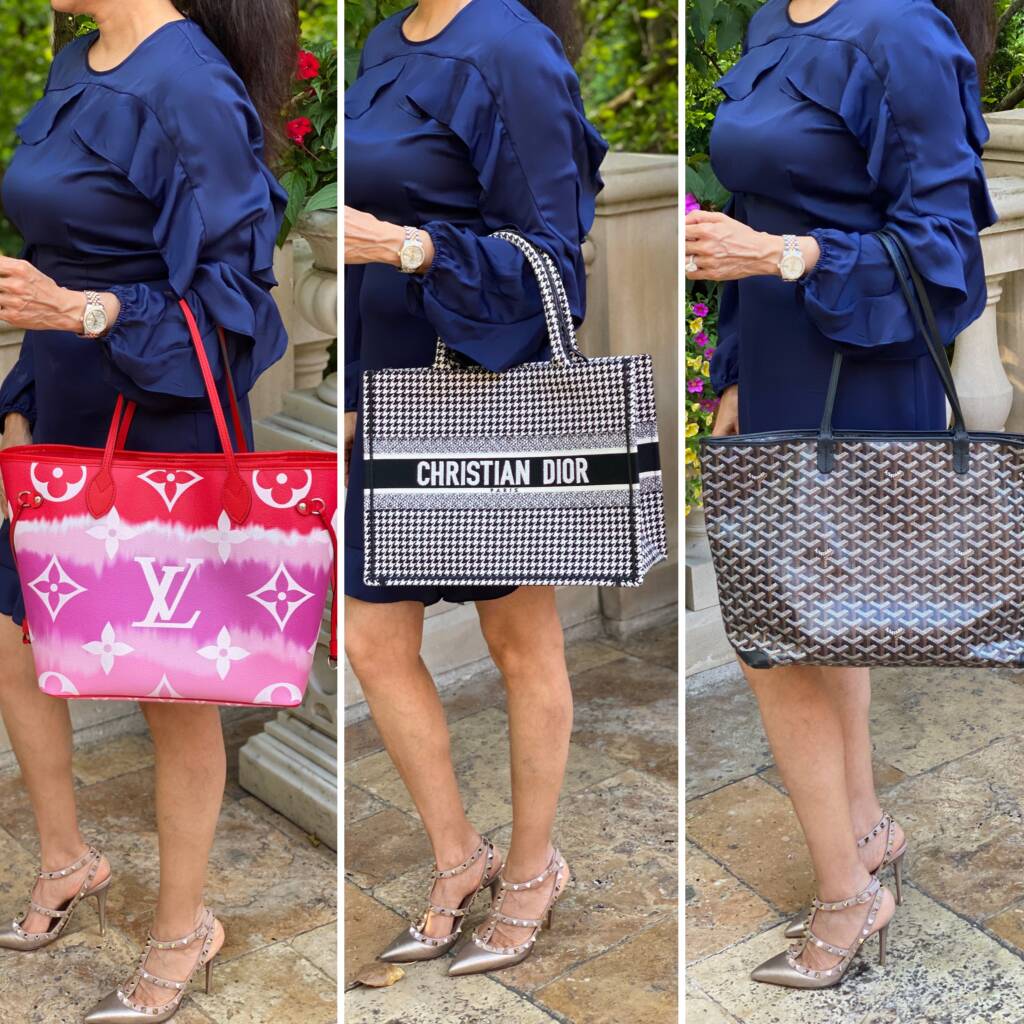 Louis Vuitton On The Go GM Tote Bag v Dior Large Book Tote - Review &  Comparison with Mod Shots! 