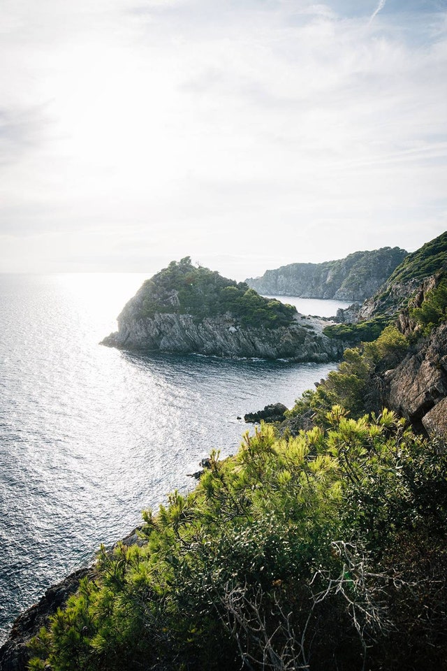 Views of the Porquerolles coastline