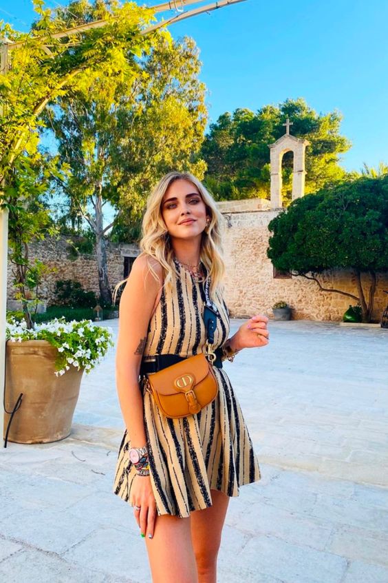 Chiara Ferragni with Dior Bobby Bag