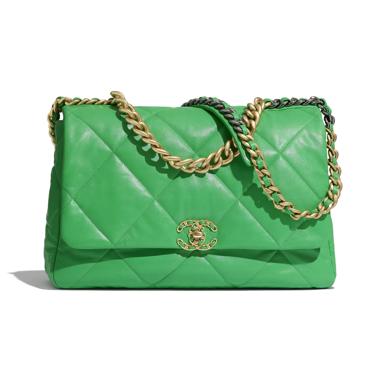 green chanel 19 flap