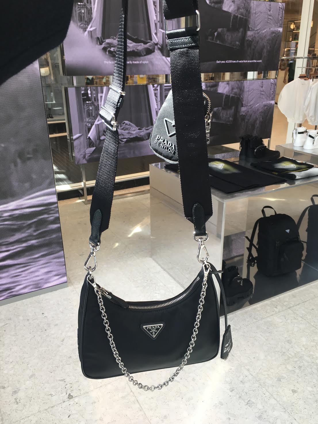 Shop Prada Re-Nylon Shoulder Bag