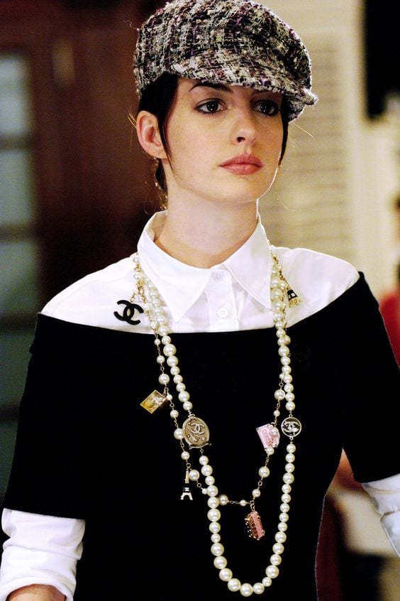 coco chanel in pearls