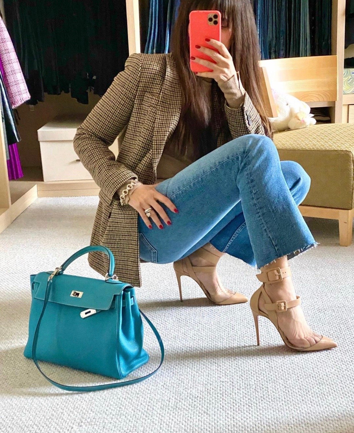 Privé Porter on Instagram: Hermès 25cm Kelly Sellier in Rouge Grenat Epsom  leather! ❤️ Available now! #priveporter #hermes #kelly #kelly25  #kellysellier #unboxing #miami #rougegrenat