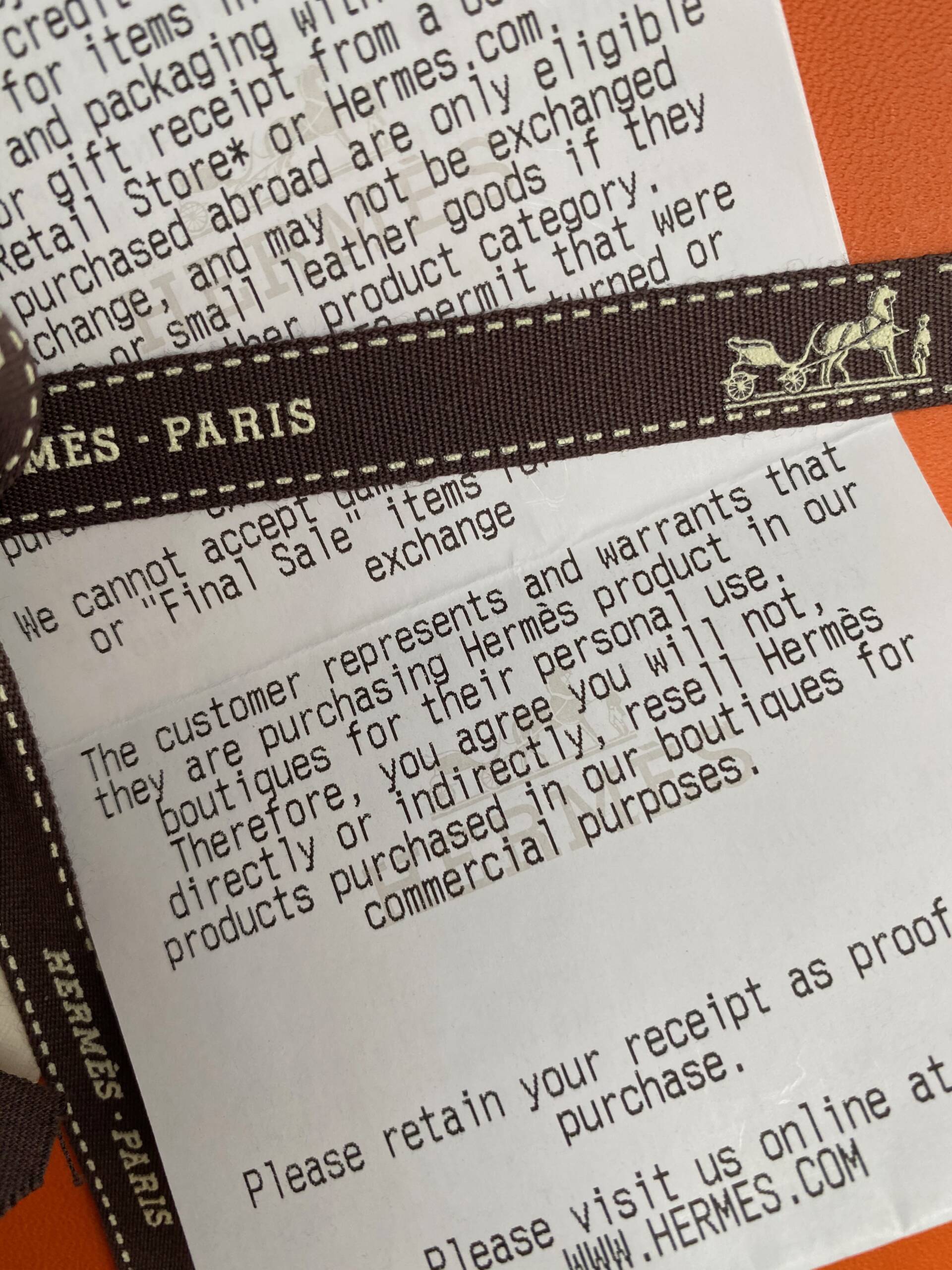 Hermès Buyer Beware: Read Your Receipts - PurseBop