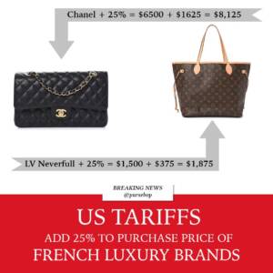 French Luxury tariff USA