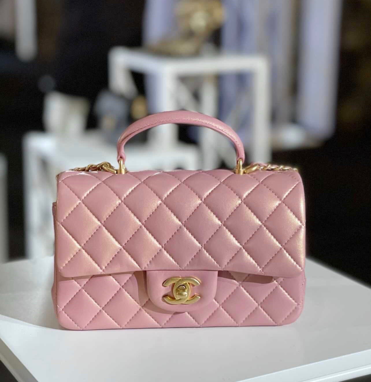 Pink Quilted Lambskin A Real Catch Classic Flap Bag