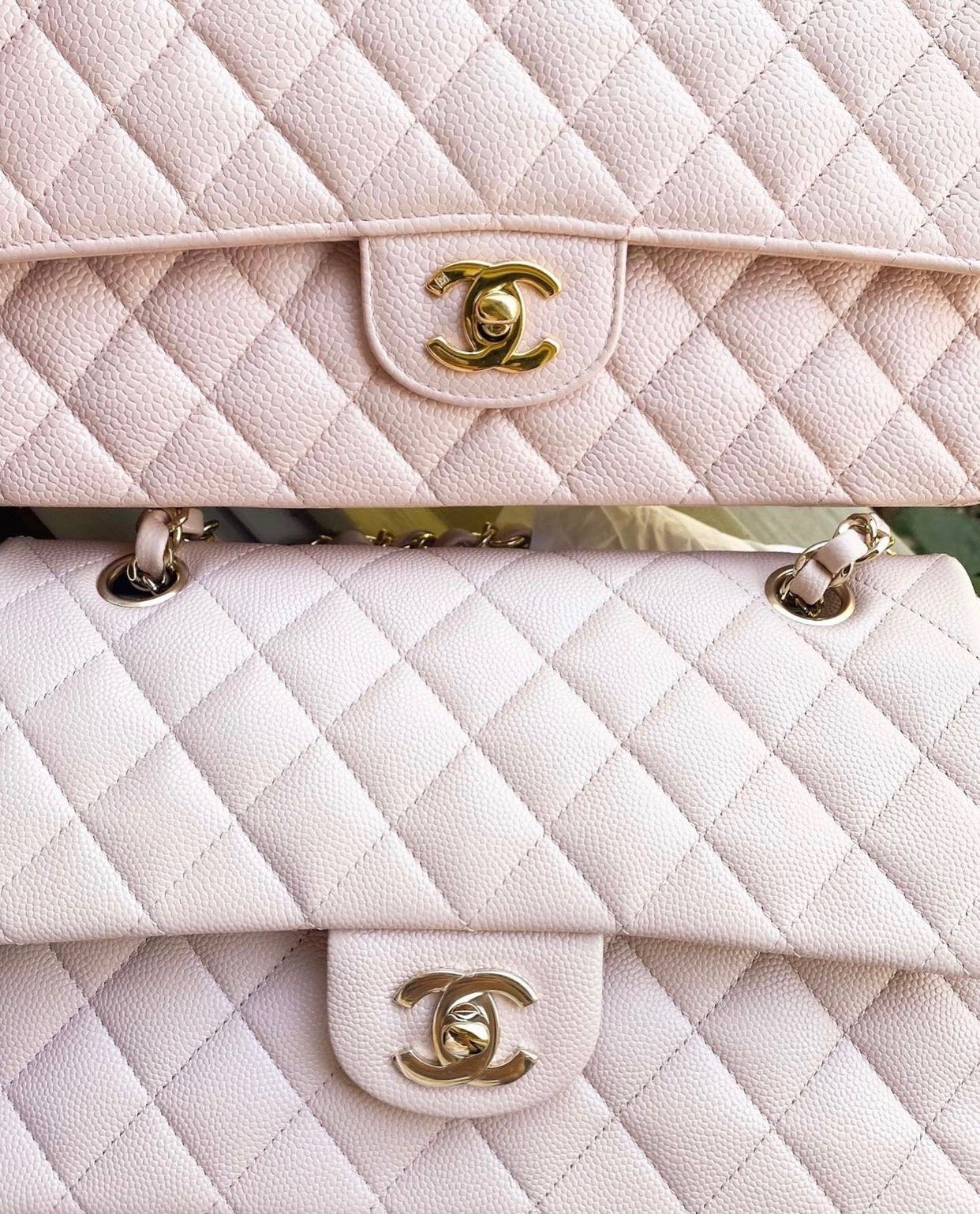 Chanel Coco First 22K mini flap bag pink calfskin