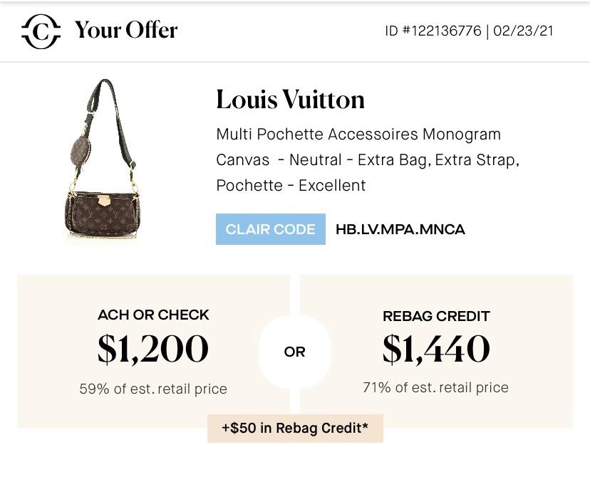 Rebag Louis Vuitton Multi Pochette
