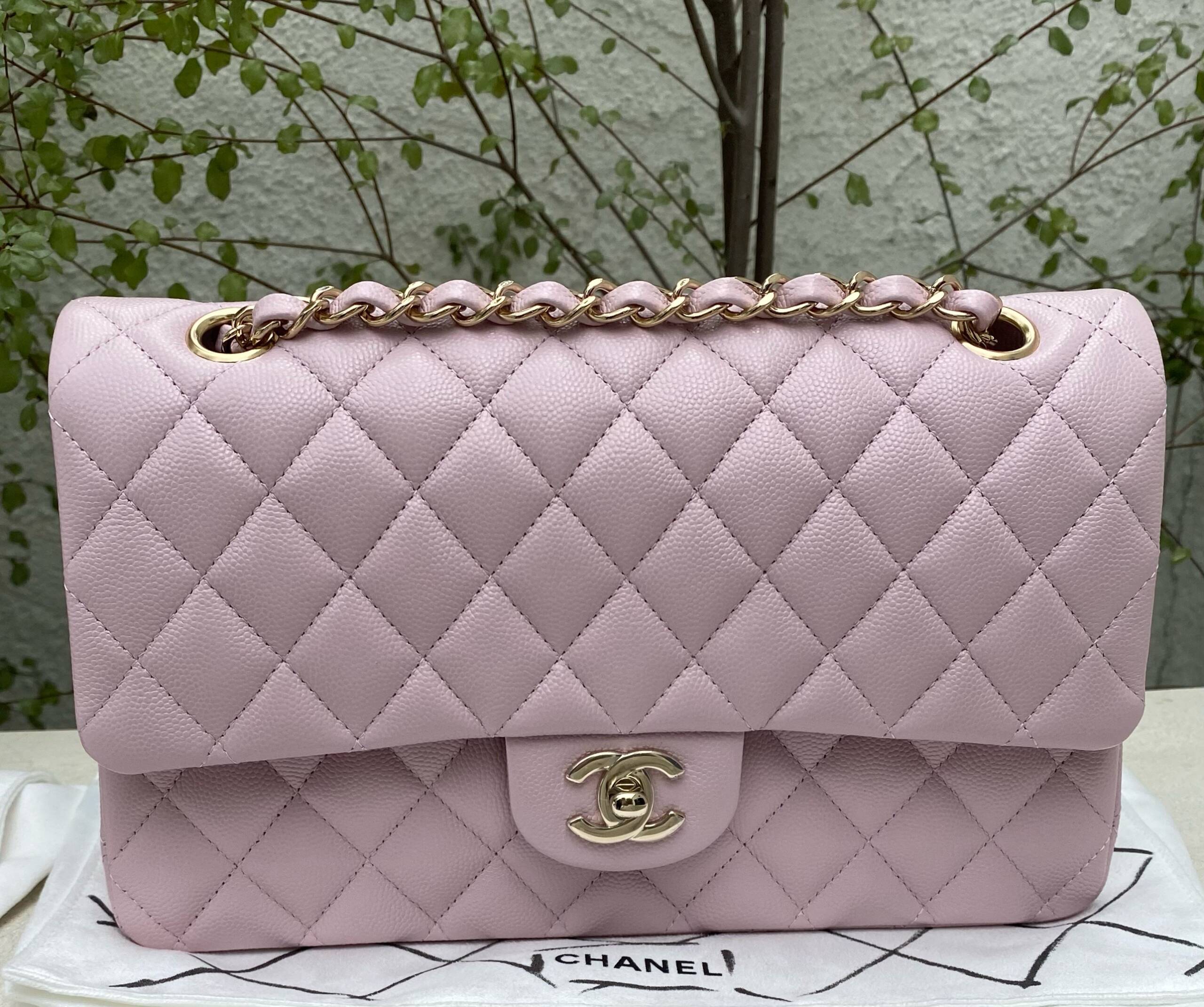 Chanel Pink Quilted Canvas Classic 2.55 Shoulder Flap Bag