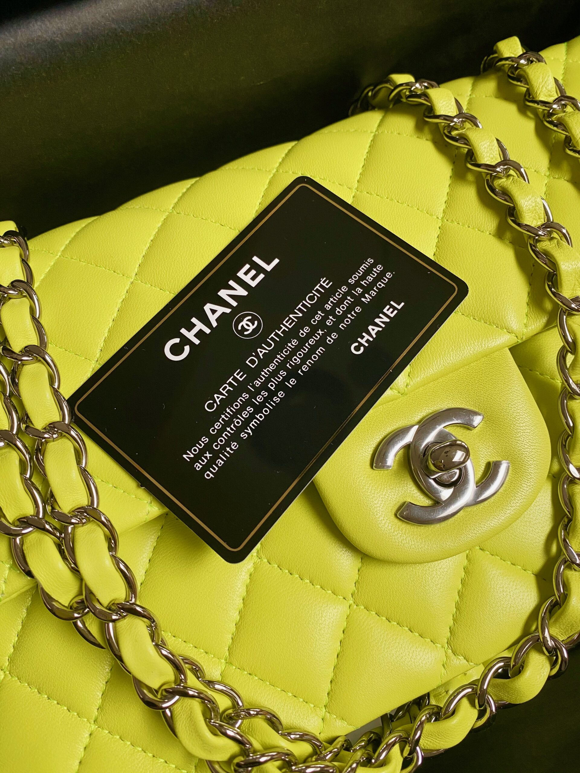 Chanel on sale authentic card