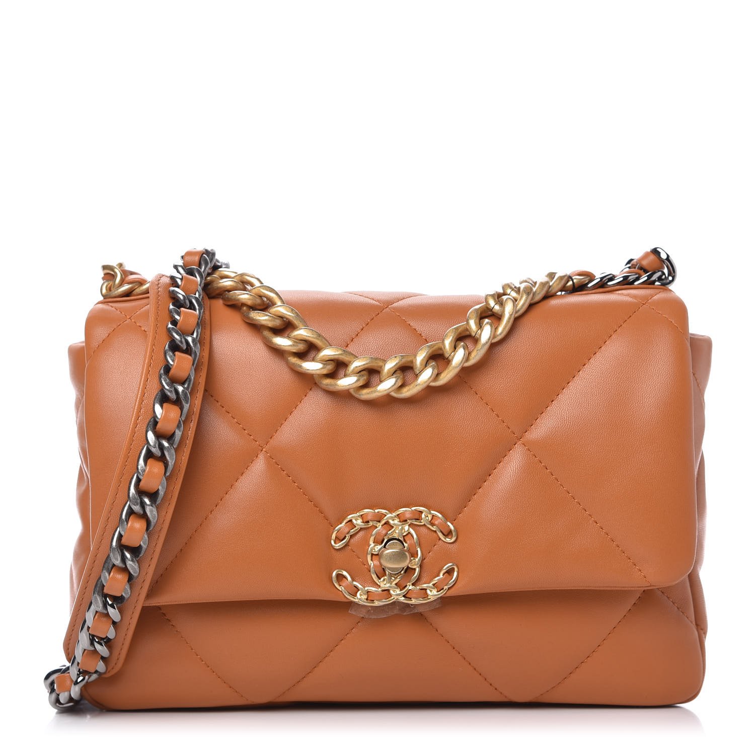 CHANEL Caviar Jumbo Double Flap Light Brown, FASHIONPHILE