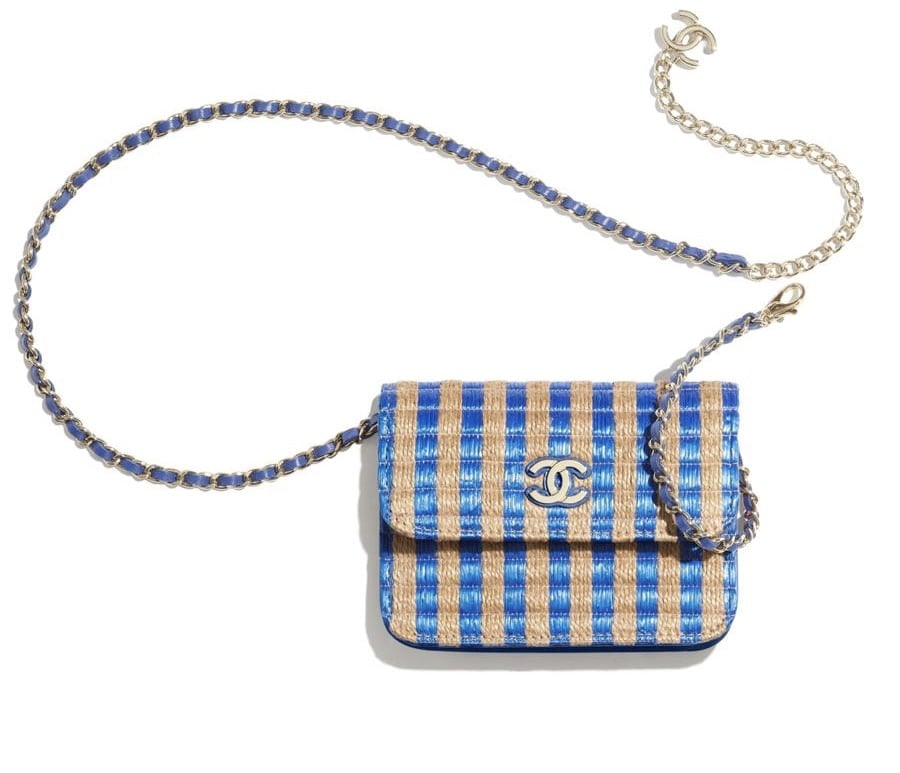 Chanel Blue And Beige Raffia, Jute, And Lambskin Mini Rectangular Classic  Single Flap Bag Gold Hardware, 2021 Available For Immediate Sale At  Sotheby's