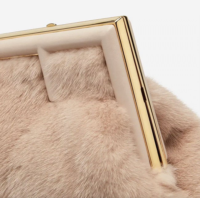 Fendi First Small - Pink ostrich leather bag