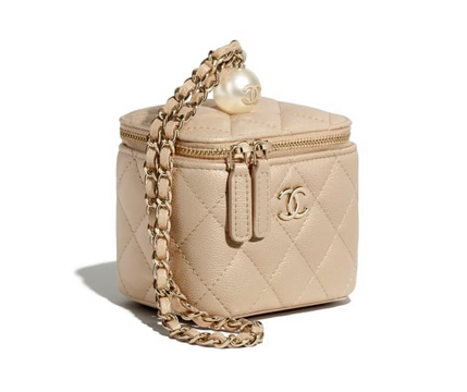 Chanel 2021 Mini Vanity Case w/ Chain - Black Mini Bags, Handbags