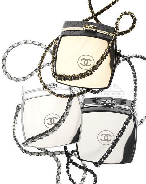 New Chanel classic mini Chain Clutch Rect. Beige caramel caviar gold hw Bag