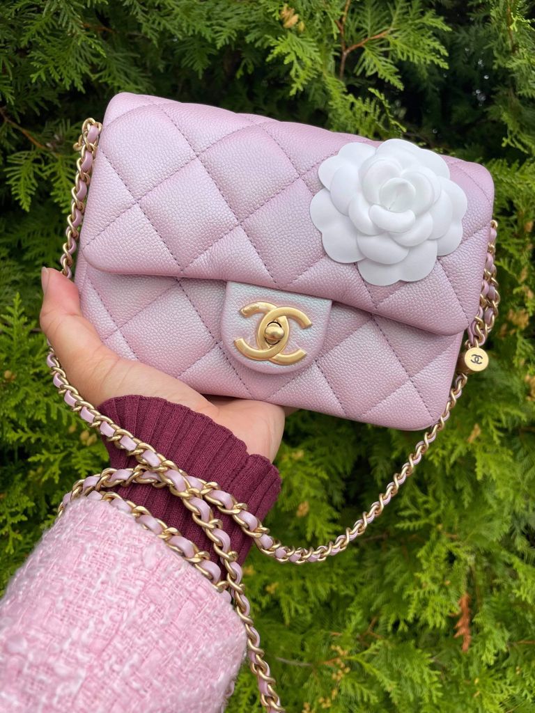 chanel mini pink purse