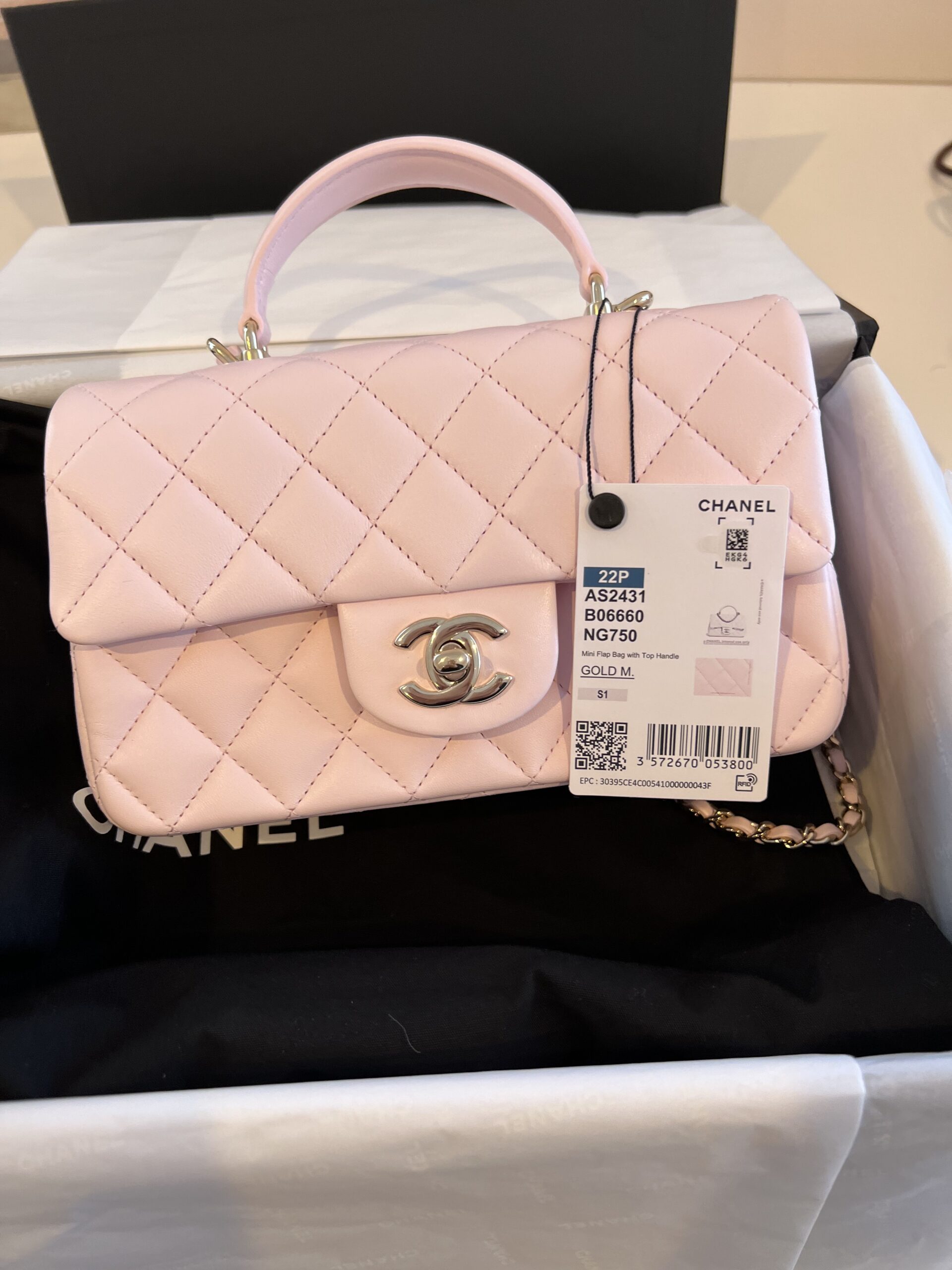 Chanel Classic M/L Medium Double Flap Bag Pink Caviar Gold